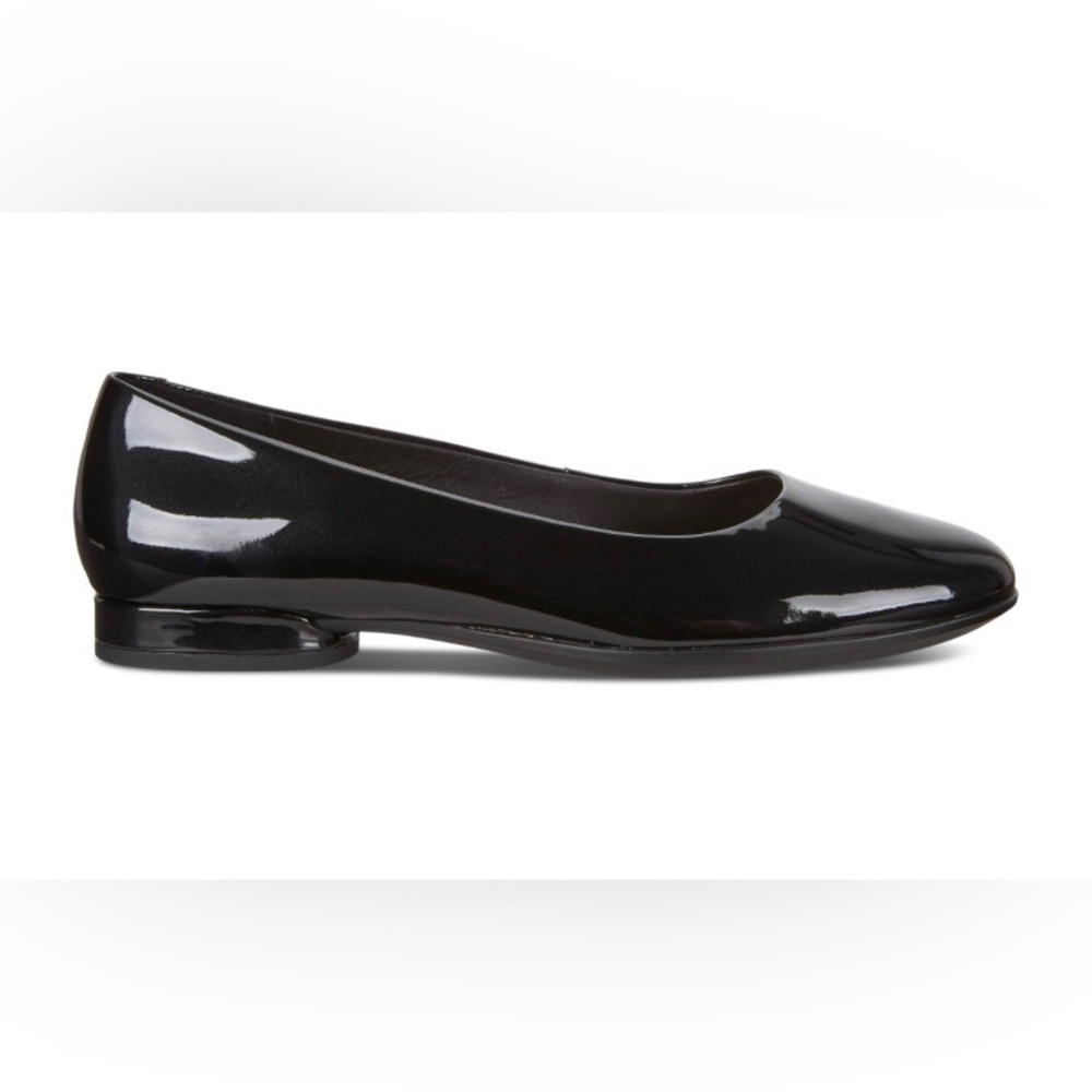 7-7.5 Ecco Anine Women’s Ballet Flats Black Patent Leather